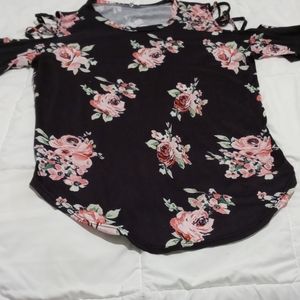 Cold Shoulder Floral Tunic